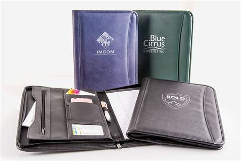 personalized padfolio with logo.